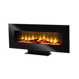 Semineu electric de perete Home 3D, cu talpa, efect flacara, termostat electric, control telecomanda, protectie la supraincalzire, 2 trepte de incalzi