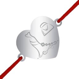 Martisor Bratara Inox Inima Argintie Fashionista