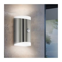 Aplică LED de exterior cu senzor CARPINERA 2xGU10/4,6W/230V Eglo 75544