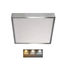 Plafonieră LED/28,5W/230V 3000/3500/4000K 30x30 cm crom