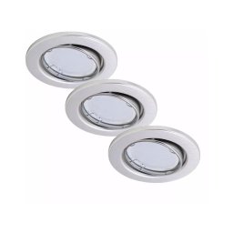 SET 3x corp de iluminat LED pentru baie 1xGU10/3W/230V IP23 argintiu Briloner 7221-039
