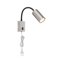 Lampă de perete flexibilă ROBBY 1xGU10/25W/230V neagră/crom Globo 57911W