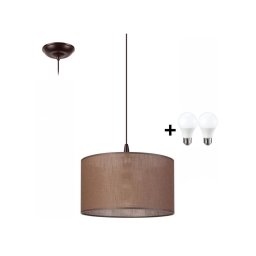 Lustră LED pe cablu NOEL 1xE27/60W/230V maro