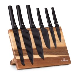 Klarstein Kissaki, set de cuțite, mâner magnetic, suprafață antiaderență, formă de undă (KG10-KissakiAcacia)