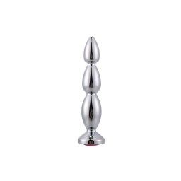 Dildo anal metalic Rosy Silver Small With Diamond