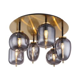 Lustră aplicată BLACKY 6xE14/40W/230V alamă Globo 15345-6DMM