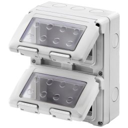 Doza aplicata IP55 verticala 8(2X4) module Gewiss System GW27051