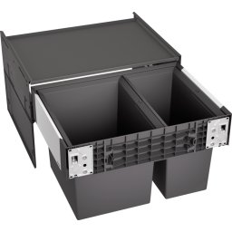 Cos de gunoi incorporabil Blanco SELECT II 60/2, 1x30 l si 1x19 l, corp 600 mm, cos plastic, gri, 526203