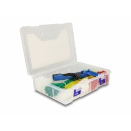 Set 350 buc bride + instrument de tensionare Culori diverse, Delock 18641