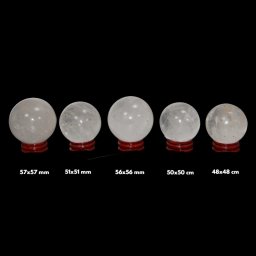 Sfera Cuart Alb Druzy Mineral Natural - 48-57 x 48-57 mm - 1 Buc