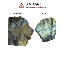 Labradorit Mineral Natural Brut - 115-130 x 79-98 x13-14 mm - ( XXL ) - Unicat