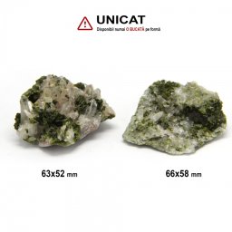 Cuart cu Hematit si Epidot Brut Natural - 55-66x47-58 mm- ( XXL) - 1 Buc