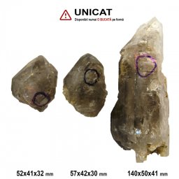 Cuart Fumuriu Enhydro Brut Natural - 52-140 x 41-50 x 30-41 mm (XXL) - 1 Buc