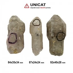 Cuart Sceptru Enhydro Brut Natural - 84-92 x 24-40 x 24-34 mm(XXL) - 1 Buc