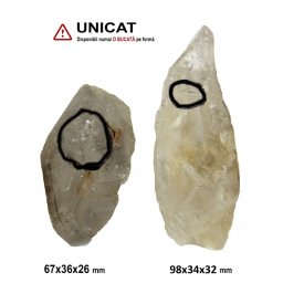 Cuart Enhydro Cristal Natural Brut - 67-98 x 34-36 x 26-32 mm - ( XXL ) - 1 Buc
