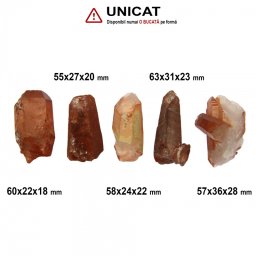 Cuart Rosu Natural Brut - 55-63 x 22-36 x 18-28 mm - ( XXL ) - 1 Buc