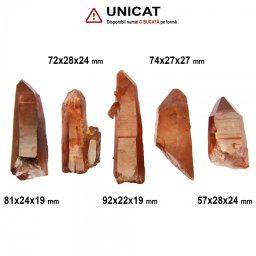 Cuart Rosu Natural Brut - 57-92 x 22-28 x 19-27 mm - ( XXL ) - 1 Buc