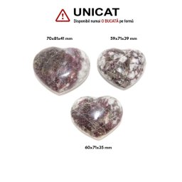 Inima Turmalina Roz in Matrice Druzy Minerala Naturala - 59-70 x 71-81 x 35-41 mm - Unicat