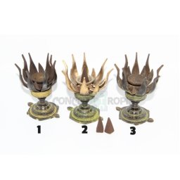 Suport Ardere Conuri - Floare de Lotus din Bronz - 9 x 5 x 5 cm