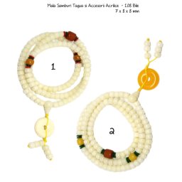 Mala Samburi Tagua si Accesorii Acrilice - 108 Bile - 7 x 8 x 8 mm
