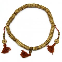 Mala din Os de Yak si Contor - 108 bile - Rondel 11-12 x 3-4 mm - 25 cm