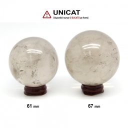 Sfera Cuart Fumuriu Mineral Natural - 61-67 mm - 1 Buc