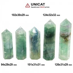 Obelisc Fluorit Verde 94-126 x 29-32 x 29-32 mm - (XXL) - 1 Buc