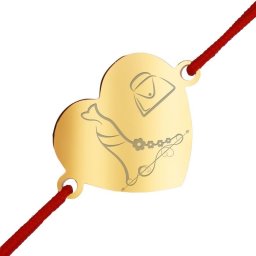 Martisor Bratara Inox Inima Aurie Fashionista
