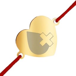 Martisor Bratara Inox Inima Aurie Donator de Sange