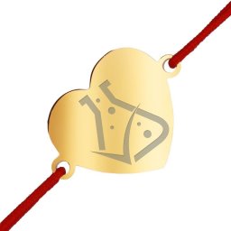 Martisor Bratara Inox Inima Aurie Chimie