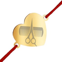 Martisor Bratara Inox Inima Aurie Hair Stylist