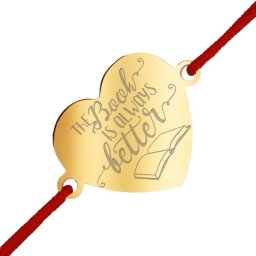 Martisor Bratara Inox Inima Aurie Cartea e mai buna