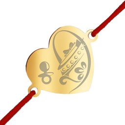 Martisor Bratara Inox Inima Aurie Carucior Bebe