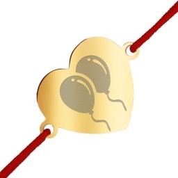 Martisor Bratara Inox Inima Aurie Baloane
