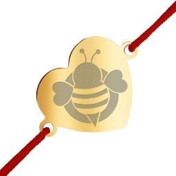 Martisor Bratara Inox Inima Aurie Albina