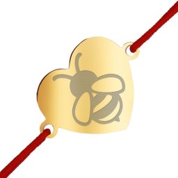 Martisor Bratara Inox Inima Aurie Albinuta