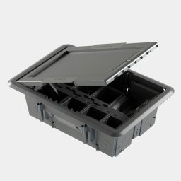 Doza de pardoseala cu capac decupat 16 module Gewiss System GW24606