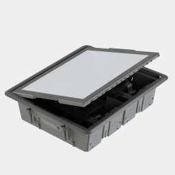 Doza de pardoseala 32 module cu capac de inox Gewiss System GW24617