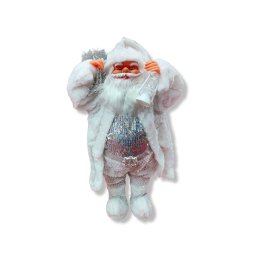 Decoratiune Mos Craciun Alb 65cm