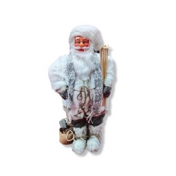 Decoratiune Mos Craciun Alb 90cm