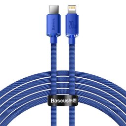 Crystal Shine USB-C to Lightning, 20W, PD, 2m blue