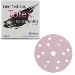 Vopsea auto Kovax Tolex Dry Disc Abraziv P1500, 152mm, 15 gauri