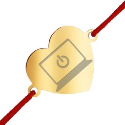 Martisor Bratara Inox Inima Aurie Laptop