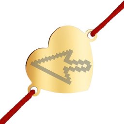 Martisor Bratara Inox Inima Aurie Cursor