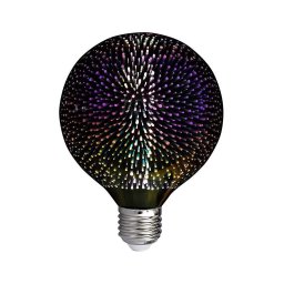 LED filament G125 3D decorativă, E27, 4W, 230V, 3000K