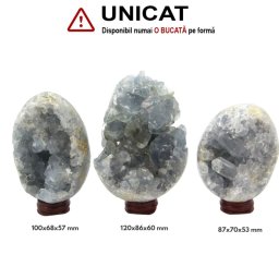 Geoda Naturala Celestit Ou - 87-120 x 68-86 x 53-60 mm - 1 Buc