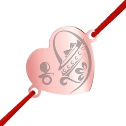 Martisor Bratara Inox Inima Rose Gold Carucior Bebe