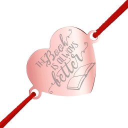 Martisor Bratara Inox Inima Rose Gold Cartea e mai buna