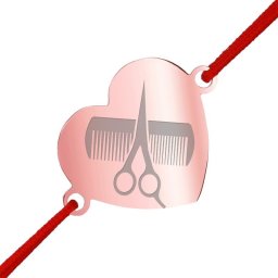 Martisor Bratara Inox Inima Rose Gold Hair Stylist