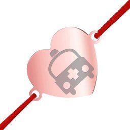 Martisor Bratara Inox Inima Rose Gold Masina Ambulanta